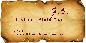 Flikinger Viviána névjegykártya